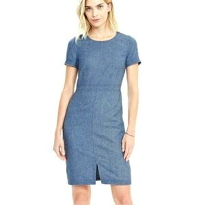 Banana Republic Lux Italian Flannel Sheath Dress SZ 6